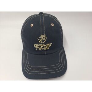 Vintage Budweiser Game Time 2004 Strapback Adjustable Hat Cap Dad Men Black Gold